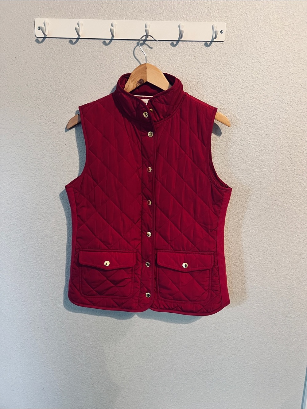 Max Studio Quilted Vest in Pink Size Small